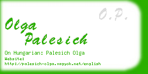 olga palesich business card